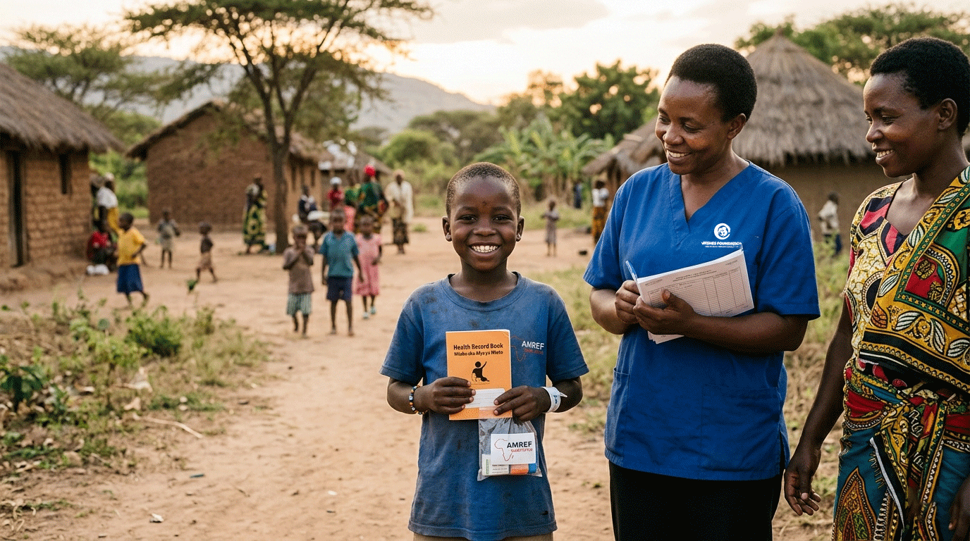 Tanzanian child smiling, representing the foundation's mission